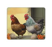 Italian Chickens Mouse Pads Custom Design, Waterproof Gaming Mousepad Washable Computer Mousepads with Non-Slip Rubber Base Square Mouse Mat for Laptop Office Home 10 x 12 inch