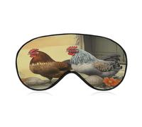 Italian Chickens Sleep Mask for Side Sleeper Women Men Eye Mask for Sleeping Light Blocking Zero Pressure Breathable Travel Eye Cover Adjustable Soft Night Blindfold