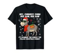 Italian Christmas Donkey Funny Xmas Pajamas for Donkey Lover T-Shirt