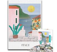 Italian Coastal Town 1000 Piece Jigsaw Puzzles for Adults Gifts,Help The Brain Exercise Addictive Toys to Cultivate Patience Great Gift 50x75cm