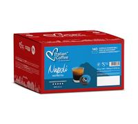 Italian Coffee, 140 Coffee Capsules Compatible with Lavazza A Modo Mio - Napoli Ristretto Espresso, 100% Robusta - Intense Taste and Full Body