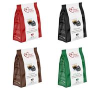 Italian Coffee Capsules for Dolce Gusto machines sampler pack of 64 | Assorted Espresso Bundle with Cremoso, Vigoroso, Arabica, Ristretto blends, authentic strong italian espresso, brew level 1-3