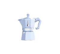 Italian Coffee Maker - BIALETTI - MOKA Exclusive - 3 cups - Pastel Blue - Varnished Aluminum - Vintage Design
