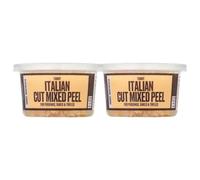 Italian Cut Mixed Candied Peel Waitrose 200g | Mixed Cut Orange and Lemon Peel | For Pudding, Cakes and Trifles | Pack of 2
