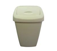 ITALIAN DESIGN 50 LITRE SWING TOP BIN /CREAM/BLACK/SILVER/ DUSTBIN / RUBBISH BIN / KITCHEN / HOME / BATHROOM (CREAM)