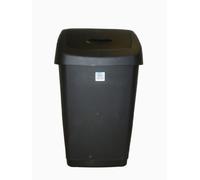 ITALIAN DESIGN 50 LITRE SWING TOP BIN /CREAM/BLACK/SILVER/ DUSTBIN / RUBBISH BIN / KITCHEN / HOME / BATHROOM (SILVER) by TONTERELLI