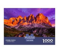 Italian Dolomites Seceda Wooden Jigsaw Puzzle Waterproof 1000 Piece Puzzles for Adults Fun Educational Games