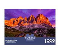 Italian Dolomites Seceda Wooden Jigsaw Puzzle Waterproof 1000 Piece Puzzles for Adults Gifts Fun Educational Games