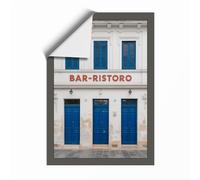 Italian Doors and Text Minimalist Unframed Wall Art Print A1 (84.1×59.4cm), Wall Decor for Living Room, Bedroom, Office & Home, Art Gift