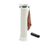 Italian Espresso Knock Box,with Detachable Tapping Rod and Rubber Base,for Coffee Grounds for Coffee Shop,Bar,Kitchen,Office(White)