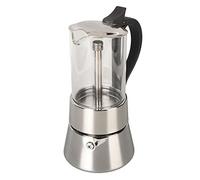 Italian Expresso Maker,6 Cups Glass-Top Stovetop Espresso Moka Pot,Stainless Steel Espresso Moka Pot,Classic Italian Coffee Maker for 6 Cups