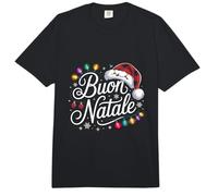 Italian Family Christmas Lights Red Santa Hat BUON Natale Comfort Colors Adult Heavyweight T-Shirt