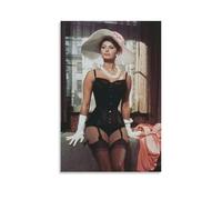 Italian Female Singers Actresses Sophia Loren Sexy Charm Retro Poster Canvas Art Poster And Wall Art Picture Print Modern Family Decor Posters 20x30inch(50x75cm)