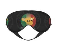 Italian Flag and Map of Sicily Printing Rest Sleep Eye Mask, Soft Eye Mask for Home & Camping, Blocks Light, Comfortable for Most Users