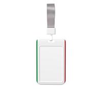 Italian Flag Card Badge Holder. Durable Abs Material, Clear Id Display, Suitable for Office, Event, Meeting, Easy Identification.