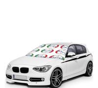 Italian Flag Colors Stars Print Windshield Cover For Ice And Snow, Universal Fit For Car Suv, 600d Oxford Fabric Frost Protector