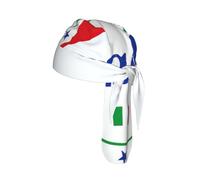 Italian Flag Colors Stars Printed Mesh Cycling Cap Cap, Quick Dry Do Rag Helmet Liner for Outdoor Sports Fitness