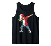 Italian Flag Dab Boy Youth National Pride Tank Top