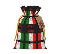 Italian Flag Drawstring Gift Bags Small Item Treats Wrapping Storage Bags Christmas Birthday Party Holiday