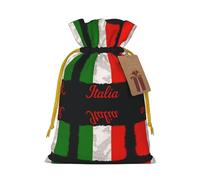 Italian Flag Drawstring Gift Bags Small Item Treats Wrapping Storage Bags Christmas Birthday Party Holiday