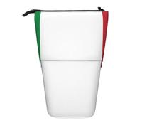 Italian Flag Expandable Stand Pencil Pouch, Multi-Design Oxford Fabric, Adjustable Height, Multi-Use Cosmetic Bag