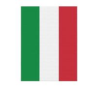 Italian Flag Flannel Blanket 50 x 40 inches - Soft, Warm, and Durable for Beds, Sofas, Camping, or Travel
