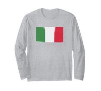 Italian Flag Grunge Distressed Style Effect Men's Women's Long Sleeve T-Shirt