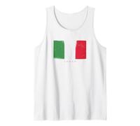 Italian Flag Grunge Distressed Style Effect Men's Women's Tank Top