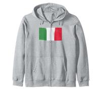 Italian Flag Grunge Distressed Style Effect Men's Women's Zip Hoodie