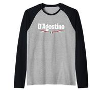 Italian Flag - Italian Birth Name D'Agostino Raglan Baseball Tee