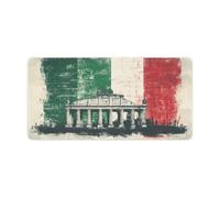 Italian Flag Italy Gaming Mouse Pad Large Desk Mat Rubber Base Computer Mousepad for Office Home Game