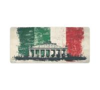 Italian Flag Italy Gaming Mouse Pad Large Desk Mat Rubber Base Computer Mousepad for Office Home Game