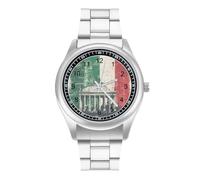 Italian Flag Italy Simple Stainless Watch Fashion Designer Wristwatch Easy Reader Analog Watches Gifts for Men