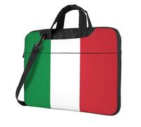 Italian Flag Laptop Bag - 15 14 13 Inch Pocket Computer Bag Suitable for Office, Work, and Travel, Black