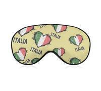 Italian Flag Love Italy Italians Blackout Sleep Mask for Side Sleeper Soft Covers for Travel Essentials Nap