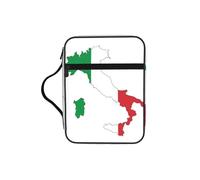 Italian Flag Map Print Book Protector Holder Case, Study Bible Carrying Case With Multiple Internal Compartments