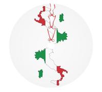 Italian Flag Map Print Christmas Tree Skirt, Winter Xmas Tree Mat Decorations For Home Party Holiday Decorations