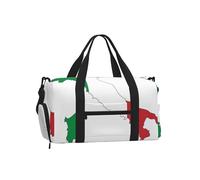 Italian Flag Map Print Handheld Crossbody Sports Luggage Bag