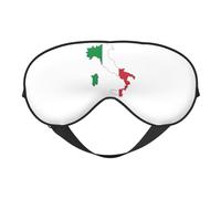 Italian Flag Map Sleep Mask,100% Natural Mulberry Silk Eye Mask with, Ultra-Soft Eye Covers for Sleeping, Travel, Nap