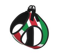 Italian Flag Pet Leash Vest For Small Dogs Cats Reflective Adjustable Soft Outdoor Walking Hiking Training
