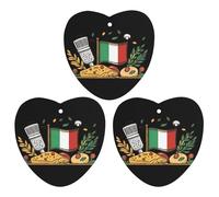 Italian Flag Pizza Food Car Air Freshener 3-pack Aromatherapy Tablets Hanging Scented Cards for Rooms Bathrooms Wardrobe Love form