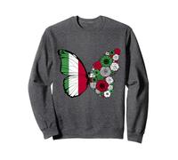 Italian Flag Pride Italy Roots Italia Butterfly Women Girls Sweatshirt