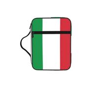 Italian Flag Print Bible Cover Case, Carrying Book Case with Durable Handle Bible Protective Church Bag for Men Women