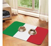 Italian Flag Print Cat Food Mat Pet Feeding Mat for Floor Pet Supplies Dog Water Bowl Mat Dog Essentials