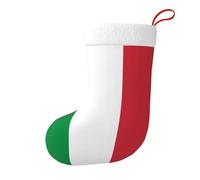 Italian flag Print Christmas Stocking 18 Inches â€“ Holiday Hanging Ornament for Fireplace, Xmas Tree & Home Decor