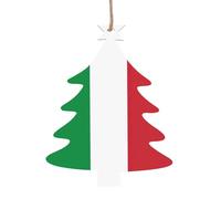 Italian flag Print Christmas Wooden Ornaments pendant DIY Xmas Holiday tree Decorations,Angels,bells