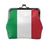 Italian flag print Cute Buckle Coin Purses Vintage Pouch Kiss lock Change Purse Wallets for Women Fashion, Black, One Size, Vintage