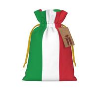 Italian Flag Print Drawstring Gift Bags Packaging Party Candy Goodie Bag Xmas Presents Decor Holiday Giving