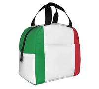 Italian Flag Print Foldable Insulated Lunch Bag Meals Snacks Beverages Boys Girls Teenagers Picnics