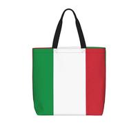 Italian Flag Print Tote Bag For Women, Work Handbags, Large Capacity Casual Shoulder Handbags, For Travel Gym